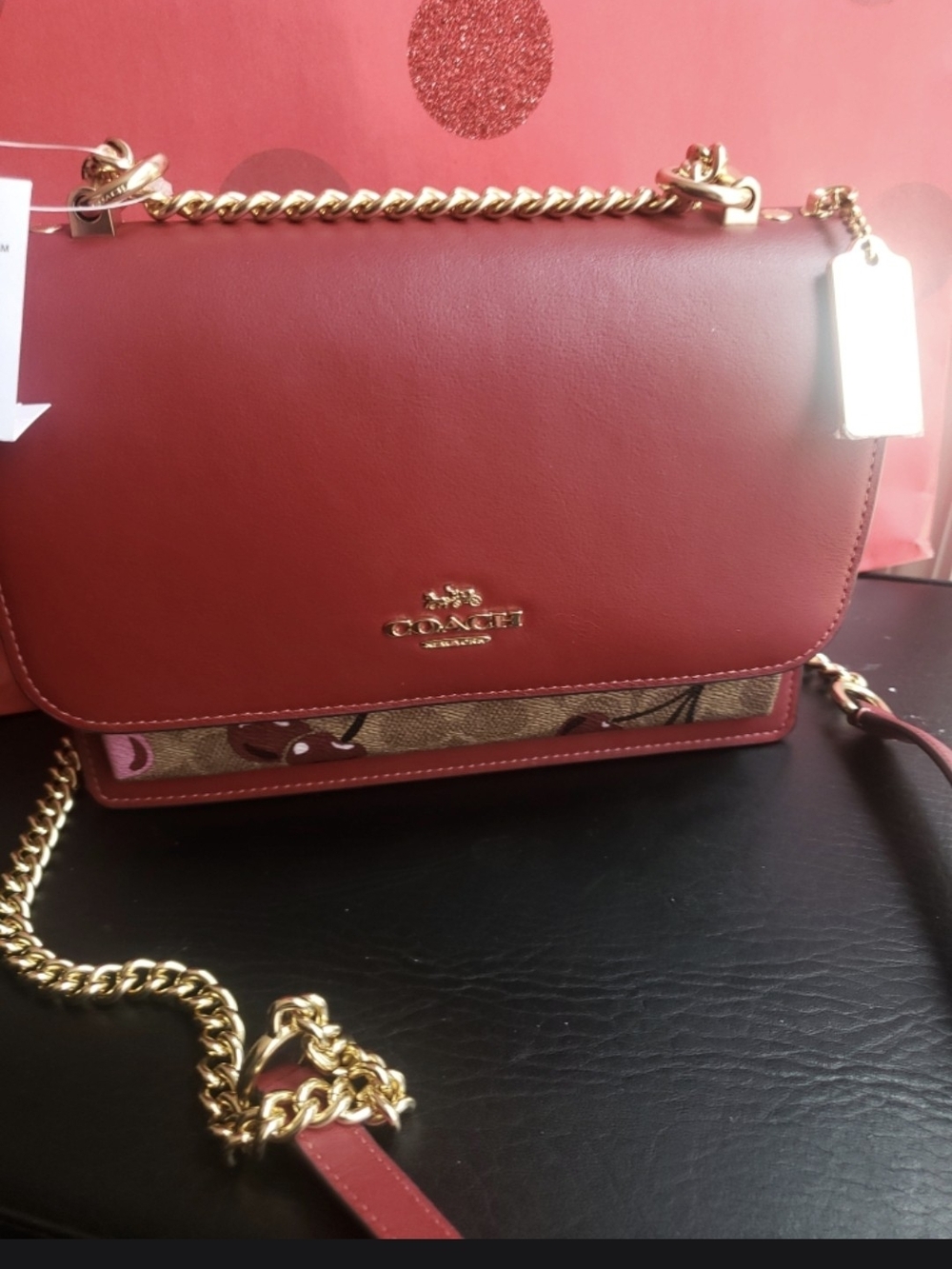 Coach Klare Crossbody Bag With Cherry Trim With Tags Never Used!